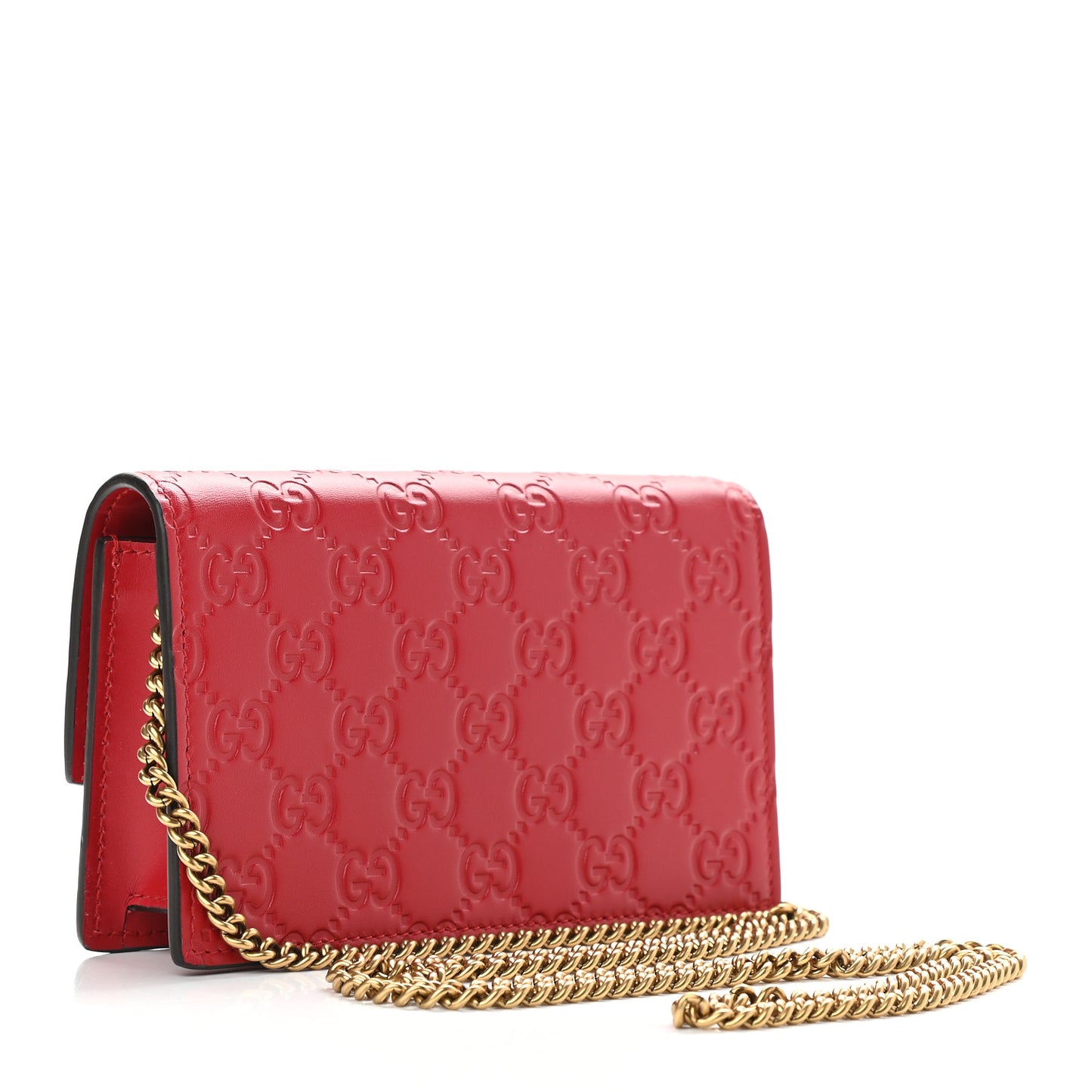 Guccissima Mini Cherry Chain Bag Hibiscus Red
