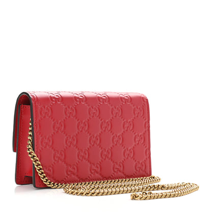 Gucci Guccissima Mini Cherry Chain Bag Hibiscus Red 3 of 8