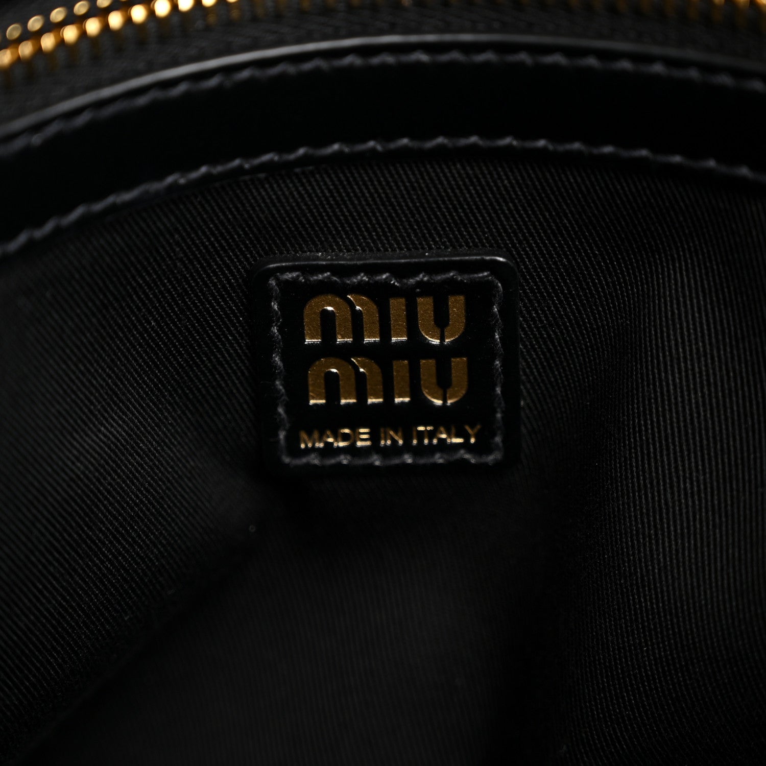 Miu Miu Shiny Softy Calfskin Ivy Bag Black 6 of 9