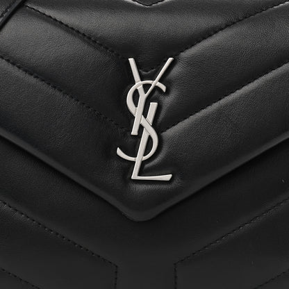 Saint Laurent Calfskin Y Quilted Monogram Toy Loulou Crossbody Bag Black 9 of 12