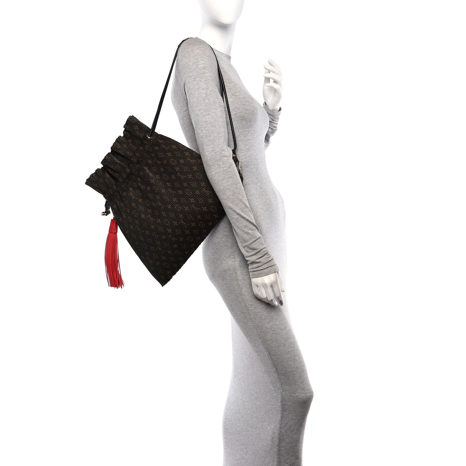 Louis Vuitton Monogram Canvas Pleated Explorer Bag MM 2 of 12