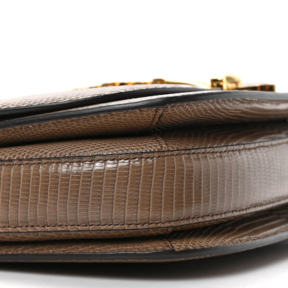 Gucci Lizard Small Sylvie 1969 Messenger Bag Taupe 7 of 8