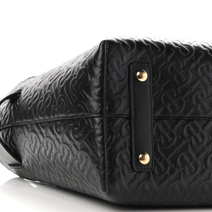 Burberry Calfskin Embossed Monogram Small Belt Bag Black 9 of 10
