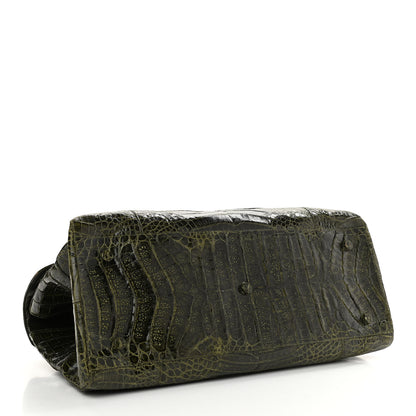 Nancy Gonzalez Crocodile Double Handle Satchel Green 4 of 10