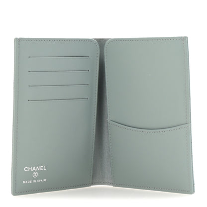 Chanel Caviar Quilted Passport Holder Blue 5 of 8