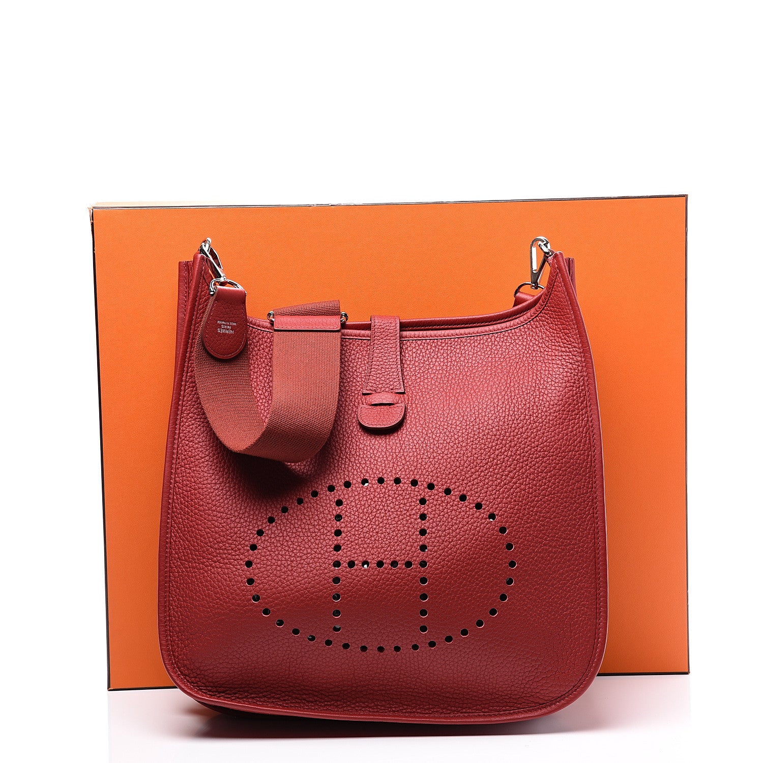 Hermes Taurillon Clemence Evelyne III GM Rouge Garance 12 of 12
