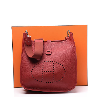 Hermes Taurillon Clemence Evelyne III GM Rouge Garance 12 of 12