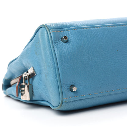 Prada Vitello Top Handle Tote Turchese 6 of 11