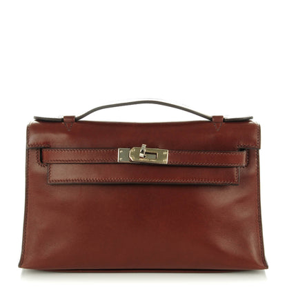 Hermes Evercalf Kelly Pochette Clutch Havane 1 of 16