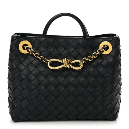 Bottega Veneta Nappa Intrecciato Small Andiamo With Chain Shoulder Bag Nocturnal 1 of 11