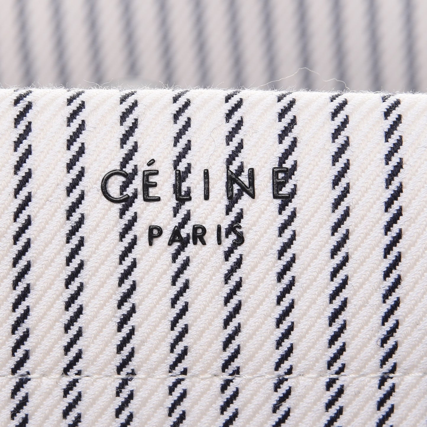 Cotton Canvas Striped Medium Phantom Luggage White Navy