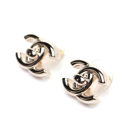 Chanel Metal CC Turnlock Earrings Gold 6 of 6