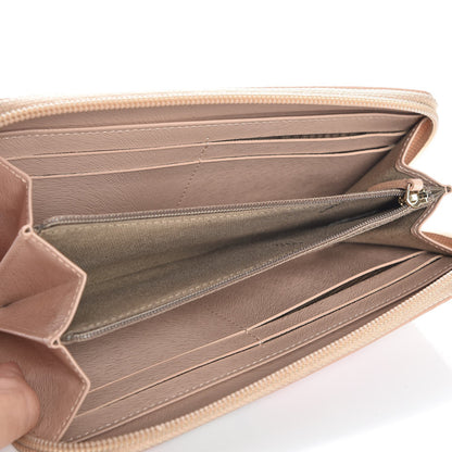 Fendi Zucca Spalmati Vitello FF Multicolor Zip Around Wallet Beige Multicolor Cipria 5 of 10
