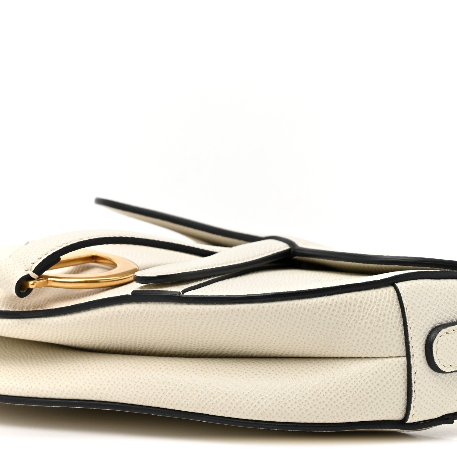 Christian Dior Grained Calfskin Mini Saddle Bag White 9 of 12