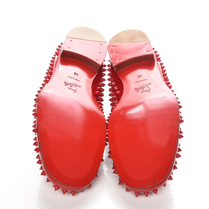 Christian Louboutin Patent Rollerboy Spikes Flat Loafers 42 Red 5 of 7