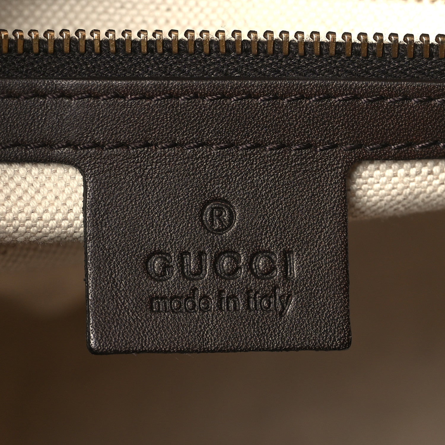Gucci Monogram Selleria Calfskin Vintage Web Medium Boston Beige Ebony Cocoa 6 of 9