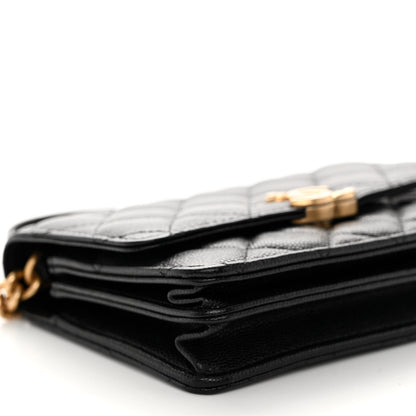 Chanel Caviar Quilted Mini Bracelet On Chain Wallet On Chain WOC Black 10 of 11
