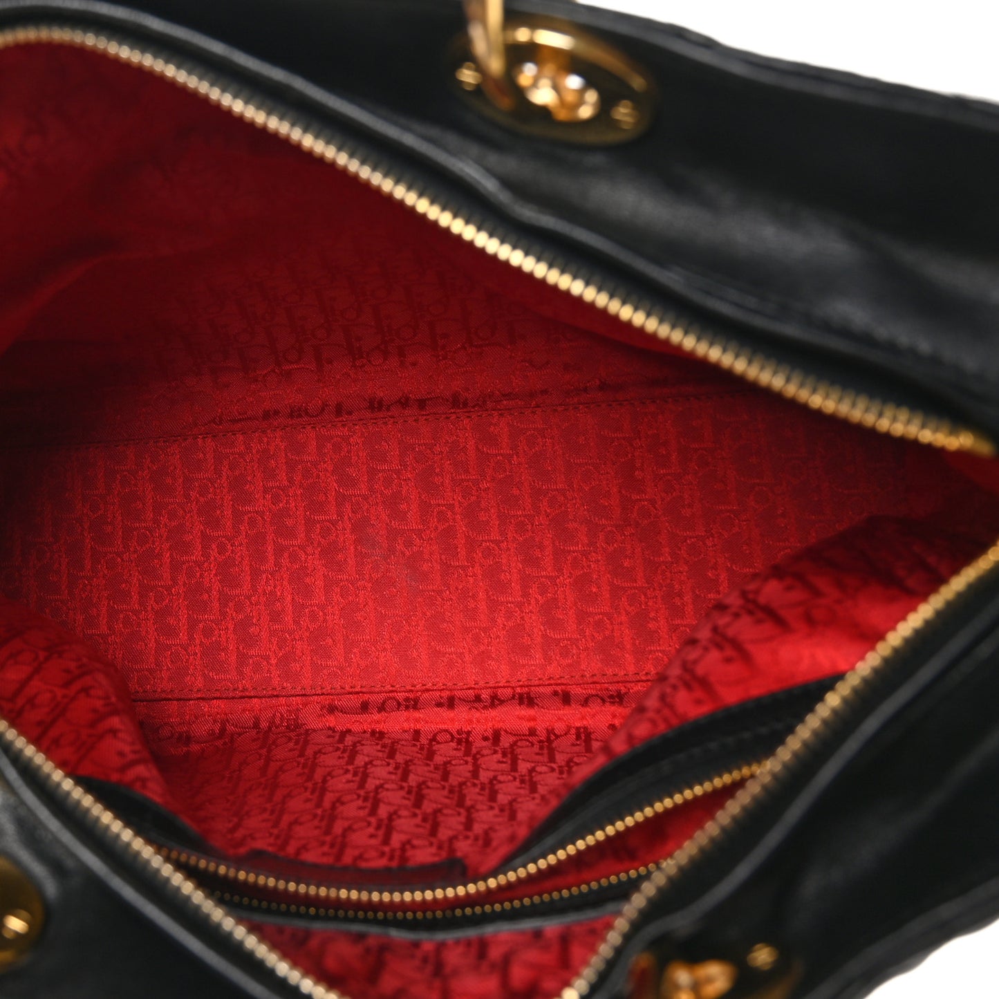 Lambskin Cannage Large Lady Dior Black