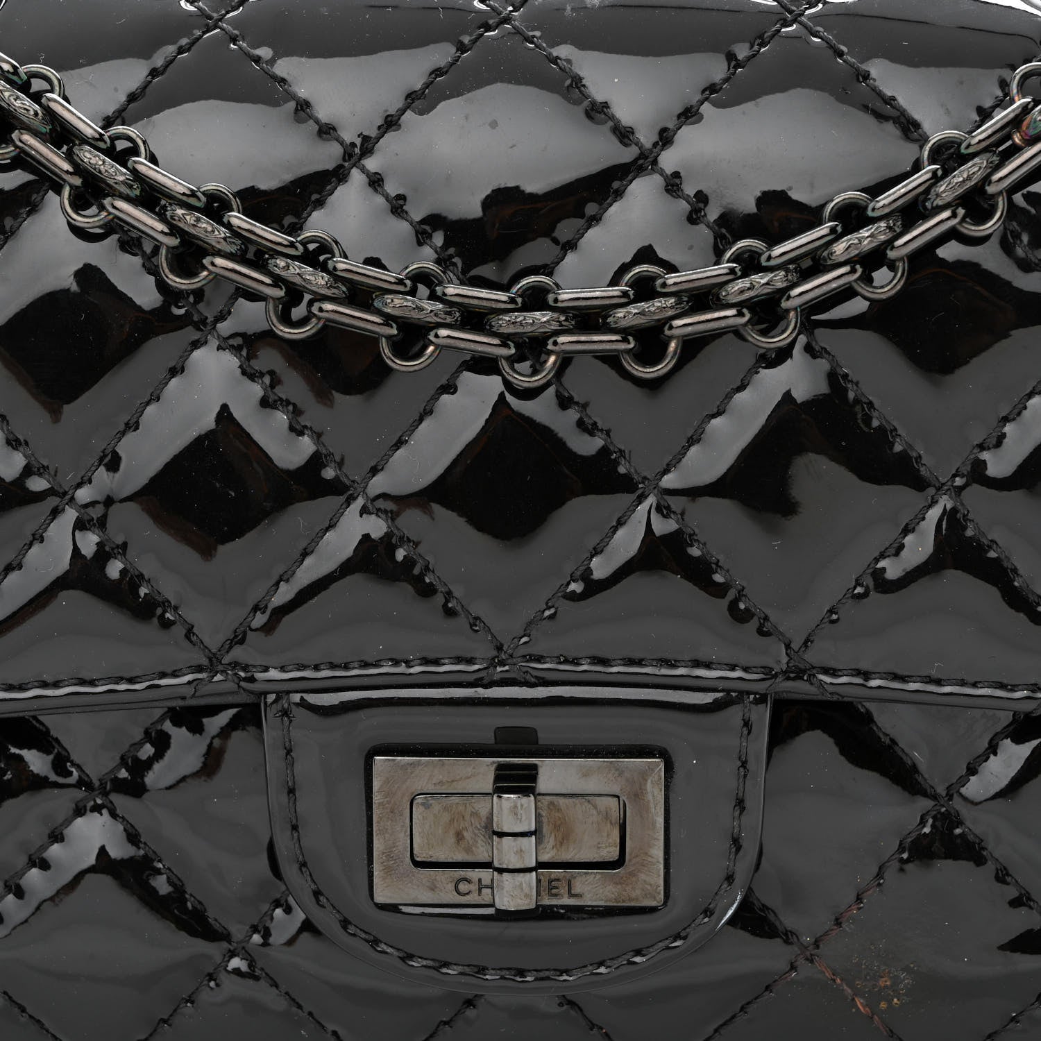 Chanel Patent Calfskin Quilted 2.55 Reissue Mini Flap So Black 8 of 12