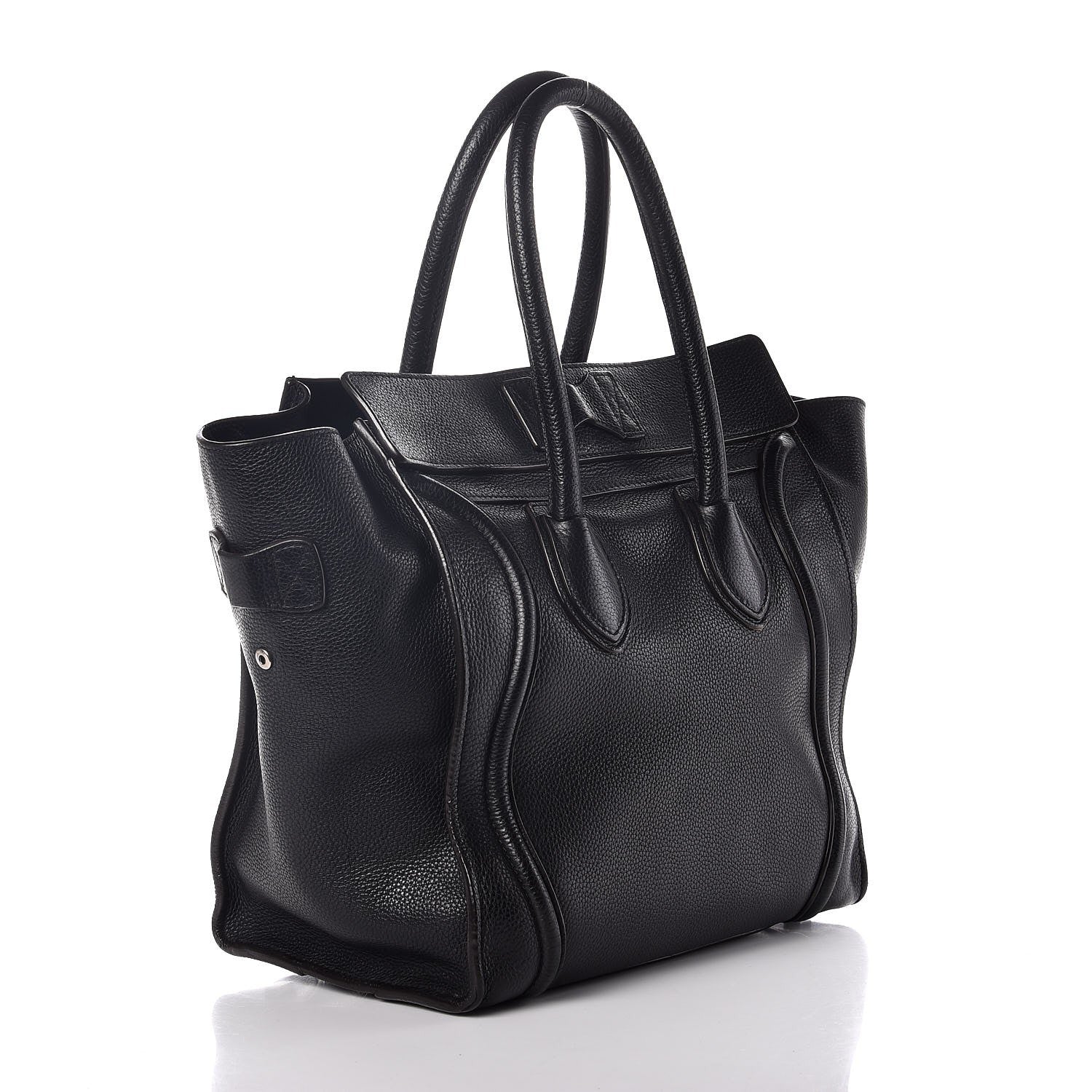 Celine Drummed Calfskin Mini Luggage Black 3 of 13