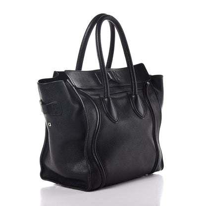 Celine Drummed Calfskin Mini Luggage Black 3 of 13