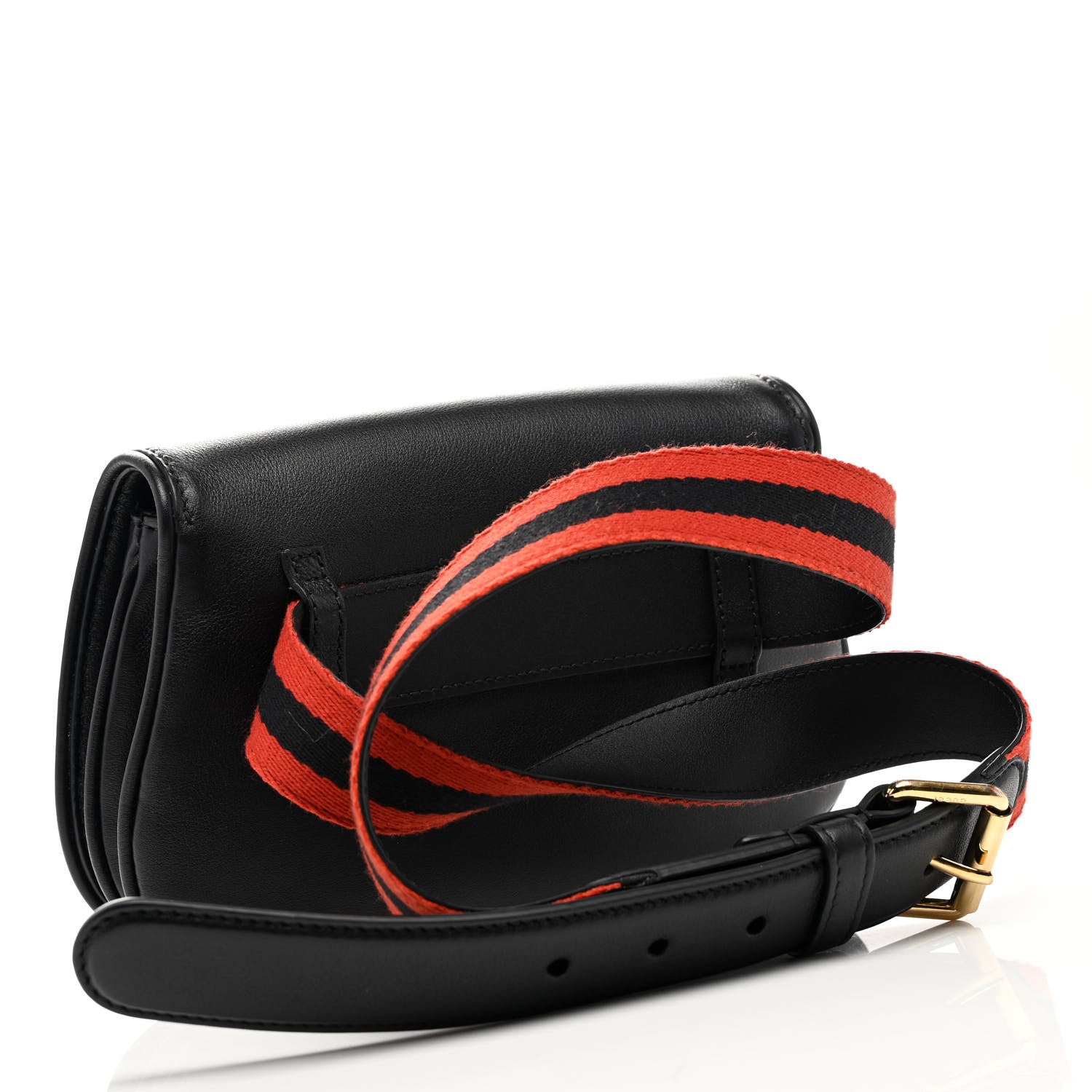 Gucci Roxy Calfskin Web Blondie Belt Bag 90 36 Black 2 of 8