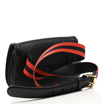 Gucci Roxy Calfskin Web Blondie Belt Bag 90 36 Black 2 of 8