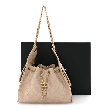 Chanel Caviar Quilted Small Chanel 25 Handbag Beige 15 of 15