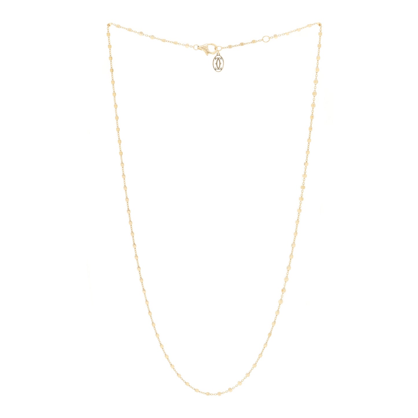18K Yellow Gold Cube Chain Necklace