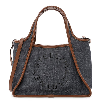Stella McCartney Eco Alter Denim Logo Shopper Tote Indigo Blue 3 of 13