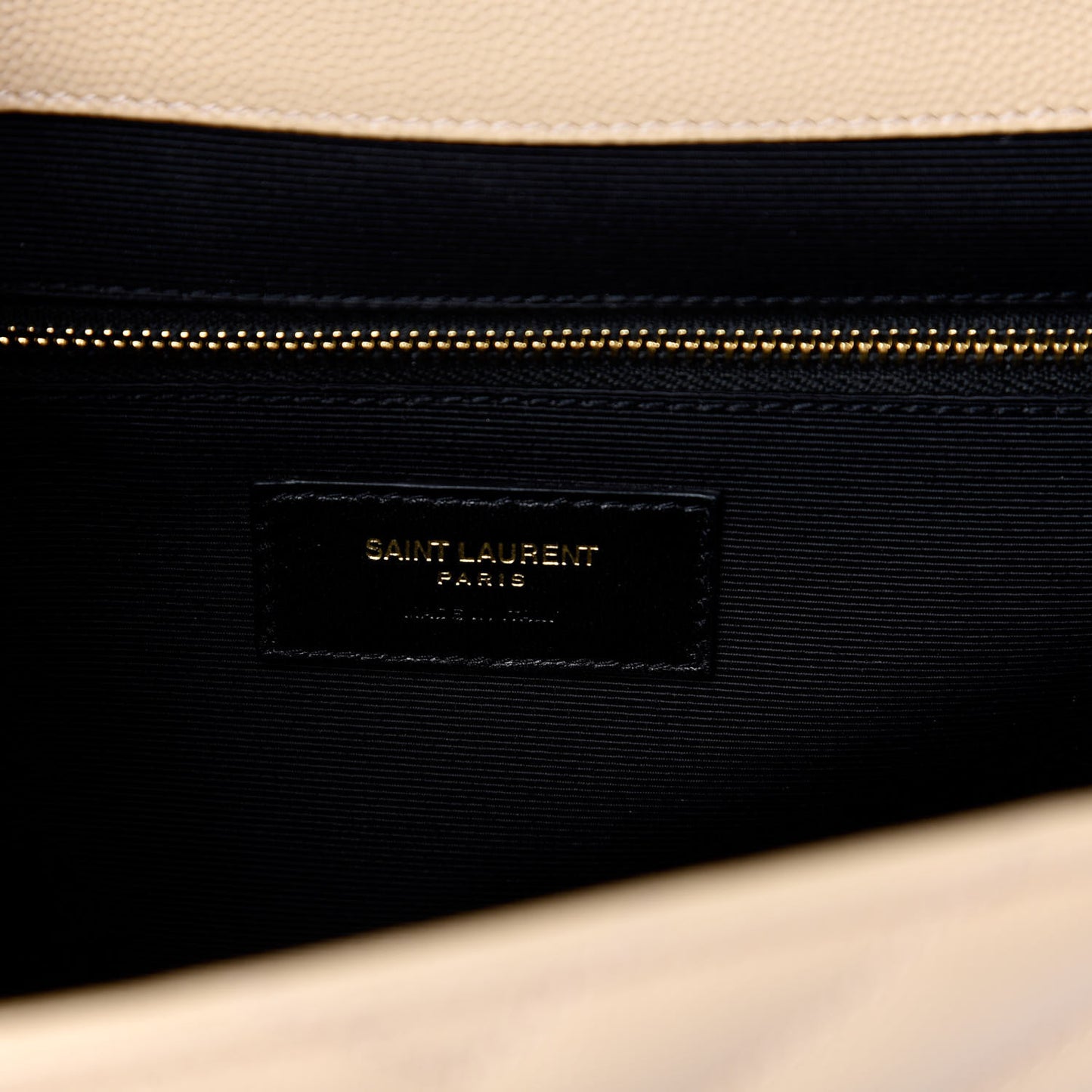 Grain De Poudre Matelasse Chevron Large Monogram Satchel Nude Powder