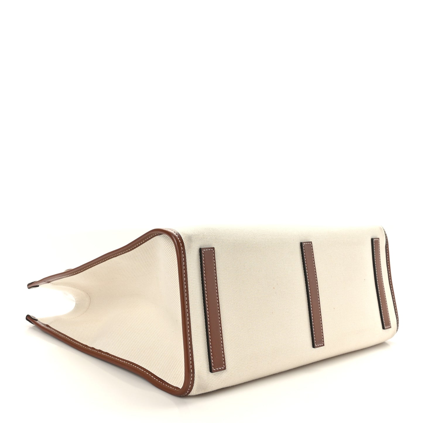 Canvas Smooth Calfskin Medium Two Tone Freya Tote Brown