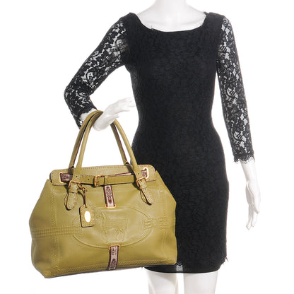 Fendi Calfskin Romano Selleria Large Villa Borghese Tote Muschio 2 of 12