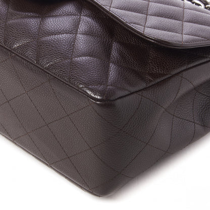 Chanel Caviar Quilted Jumbo Single Flap Brown 5 of 10