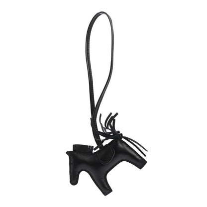 Hermes Milo Lambskin Grigri Rodeo Horse Bag Charm PM So Black 1 of 4