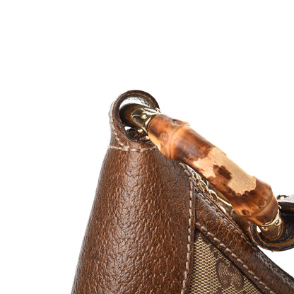 Gucci Monogram Bamboo Ring Half Moon Hobo Bag Brown 9 of 10