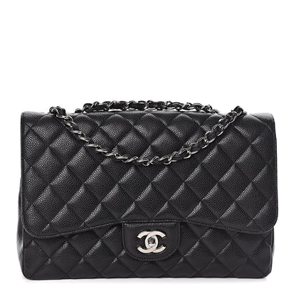 Chanel Caviar Quilted Jumbo Single Flap Black 1 of 11