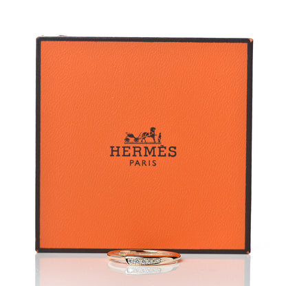 Hermes 18K Rose Gold Diamond Chaine d'Ancre Punk Ring 59 8.75 7 of 7