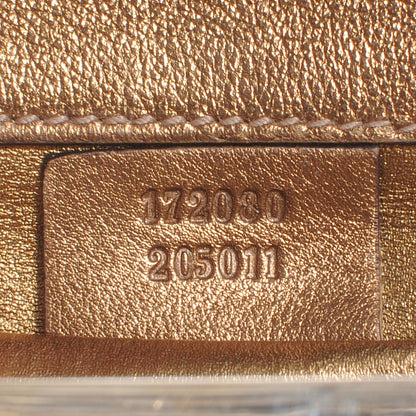 Gucci Metallic Calfskin Britt Clutch Bronze 7 of 9