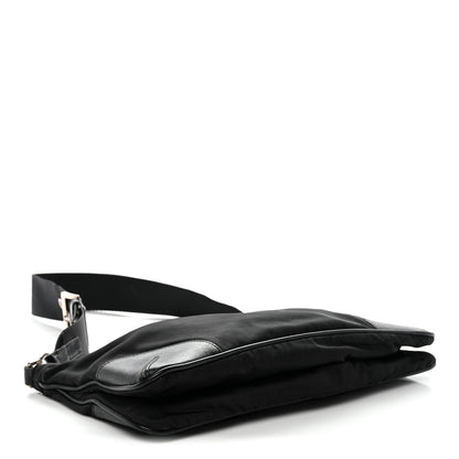 Prada Tessuto Light Nylon Soft Calf Shoulder Bag Black 4 of 14