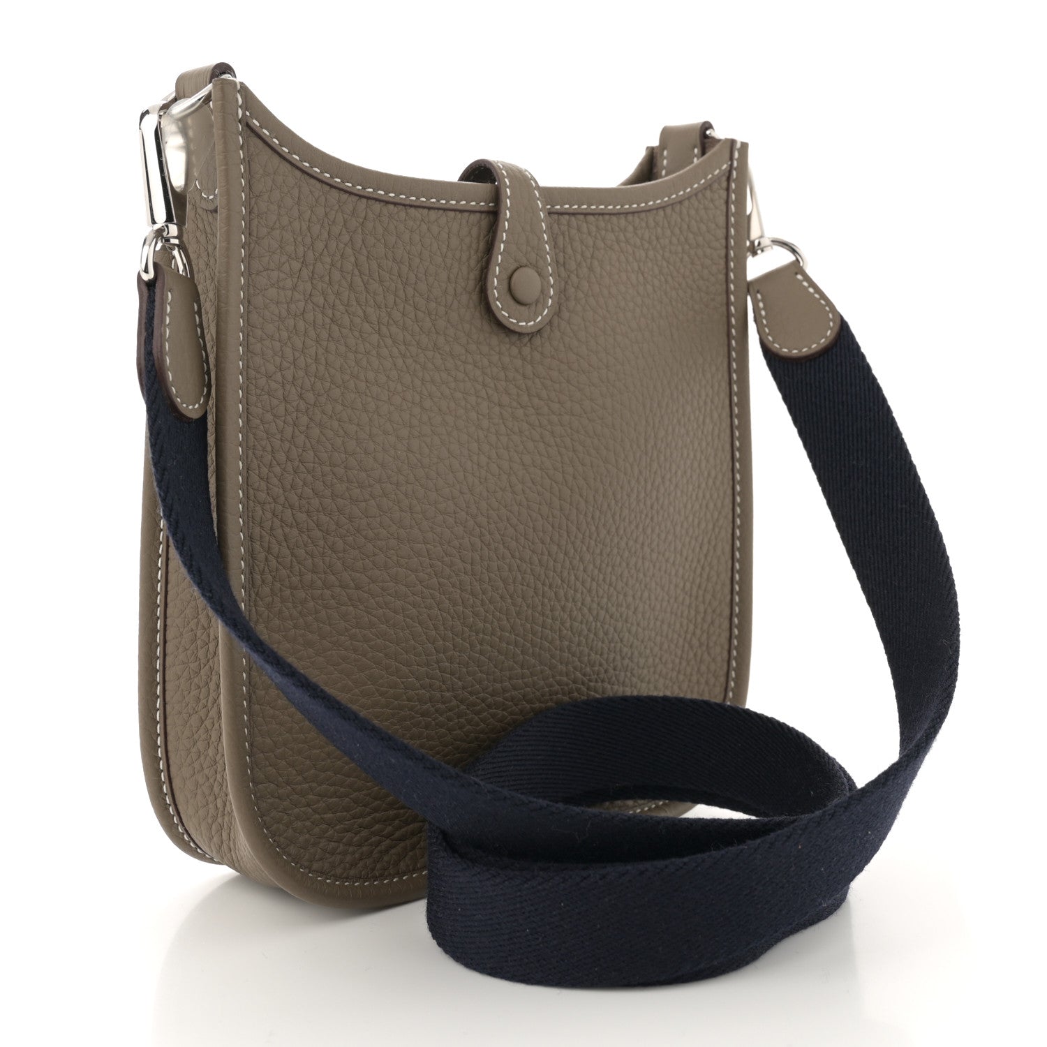 Hermes Taurillon Clemence Amazone Evelyne TPM Etoupe Bleu Indigo 3 of 11