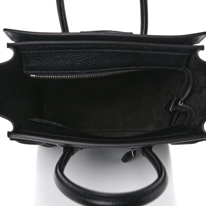 Celine Drummed Calfskin Nano Luggage Black 5 of 14