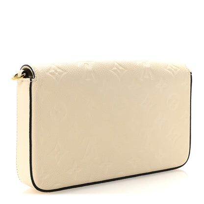 Louis Vuitton Empreinte Pochette Felicie Chain Wallet Cream 3 of 6