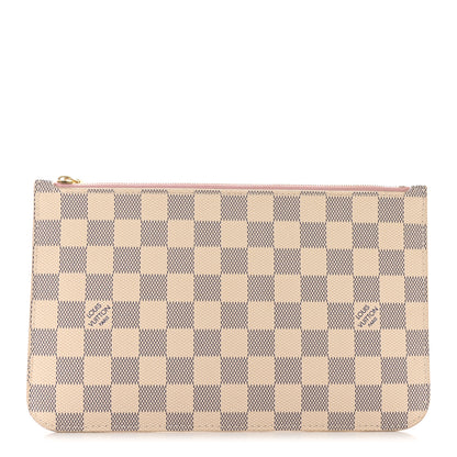 Louis Vuitton Damier Azur Neverfull MM GM Pochette Rose Ballerine 1 of 16