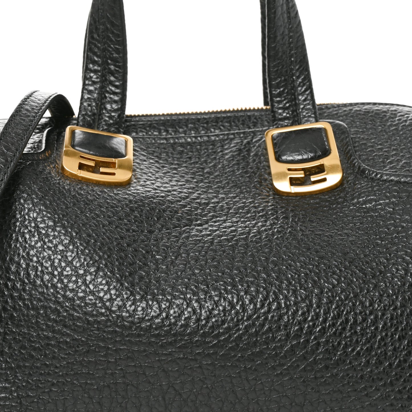 Pebbled Calfskin Small Chameleon Tote Black