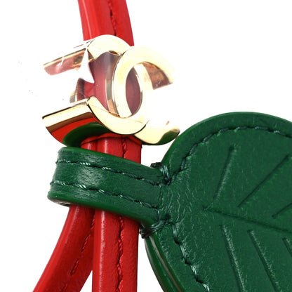 Chanel Lambskin Apple Mini Bag Charm  Red Green 6 of 8
