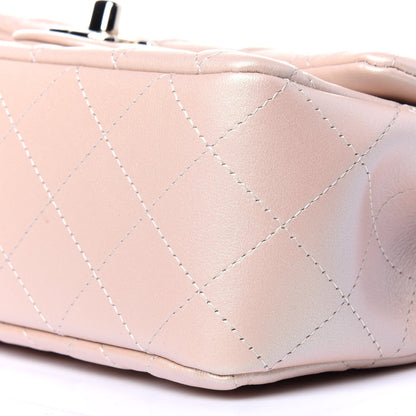 Chanel Iridescent Calfskin Quilted Mini Rectangular Flap Beige 9 of 12