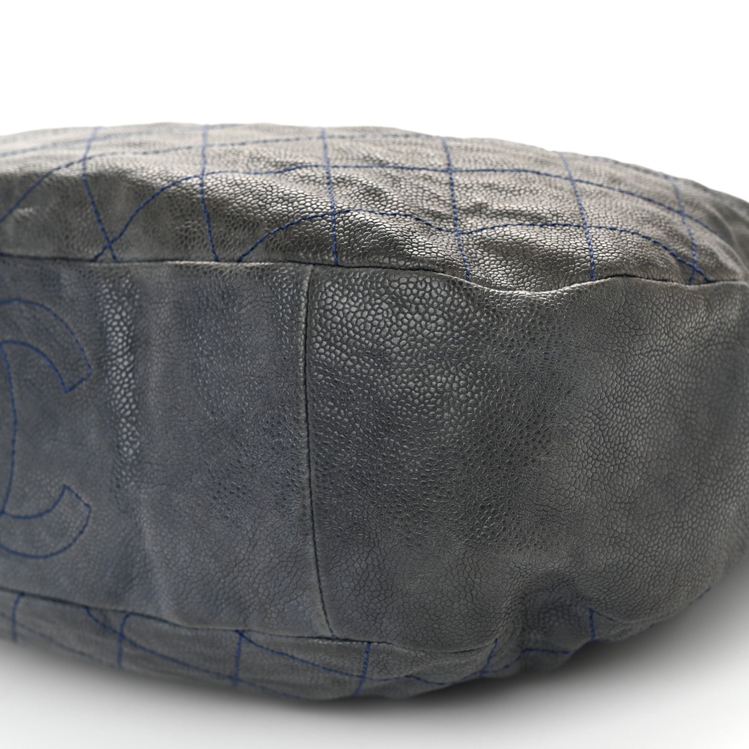 Chanel Caviar Quilted Simply CC Hobo Dark Blue 10 of 12