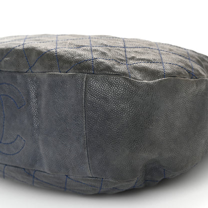 Chanel Caviar Quilted Simply CC Hobo Dark Blue 10 of 12