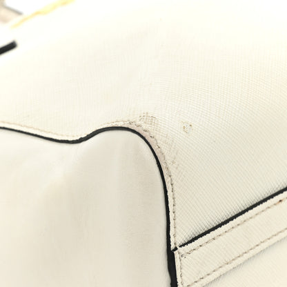 Prada Saffiano Soft Calfskin Zippered Tote White 9 of 15